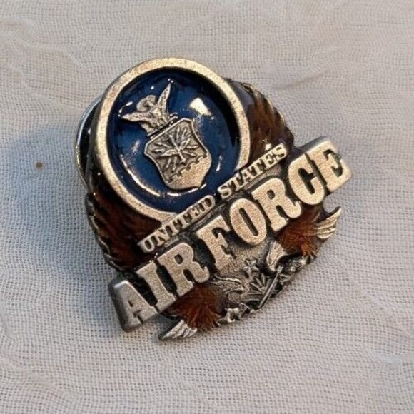 Vtg Air Force Siskiyou United States Lapel Pin Collectible Pewter USA Pinback No - Picture 5 of 8